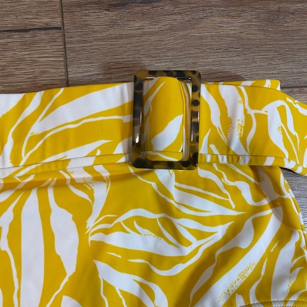 Boden Women's Belted tropical Bikini Bottoms high waisted - Picture 3 of 7